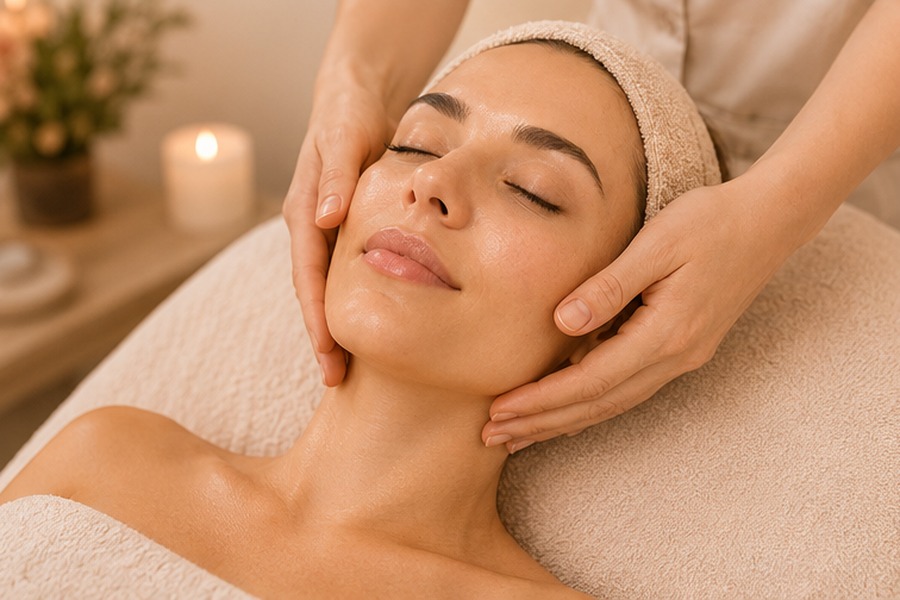 Lymphdrainage im Gesicht